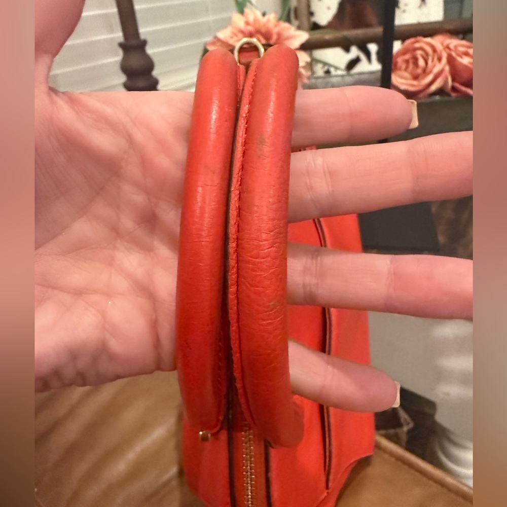 Michael Kors Red/Orange 2 Way Satchel with Gold Accents - Picture 3 of 16
